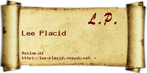 Lee Placid névjegykártya